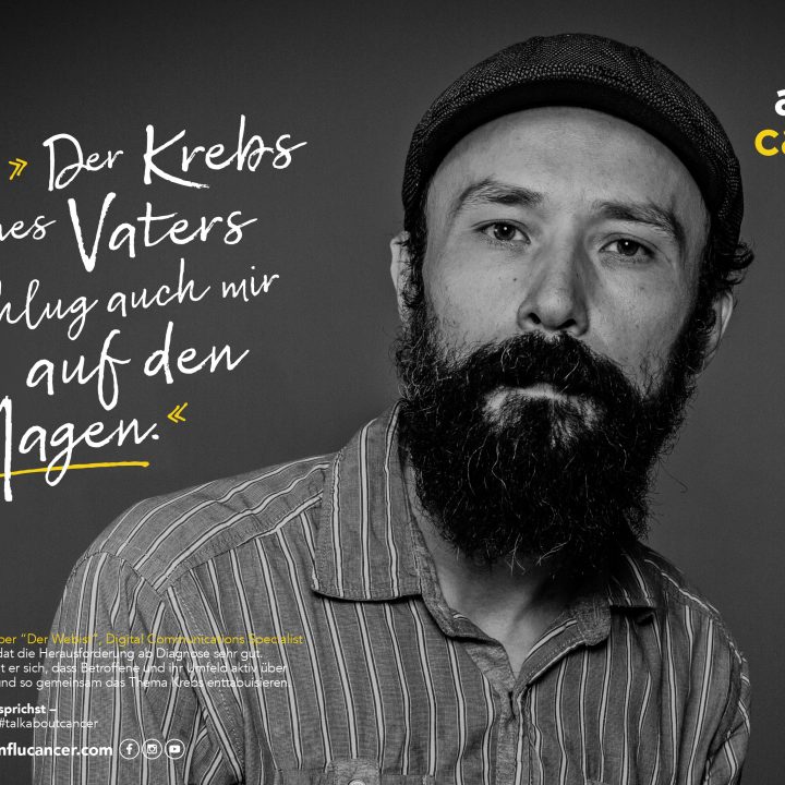 Kurvenkratzer Journey Kurvenkratzer_talk_about_cancer_Kampagne_Sujet_Sedat_Büyükdemirci_Der_Krebs_meines_Vaters_schlug_auch_mir_auf_den_Magen