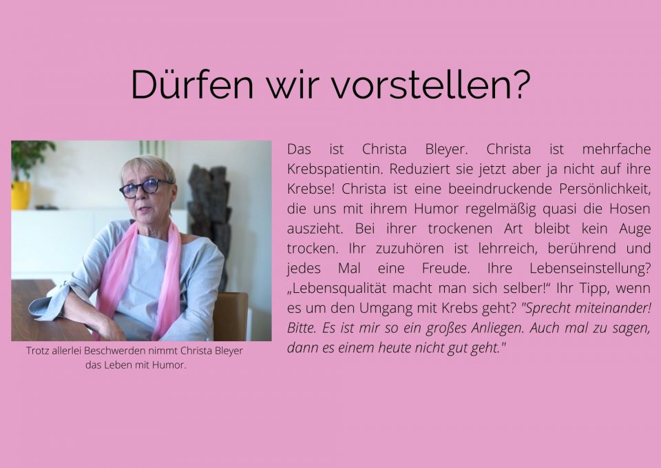 Gesundheitserreger Christa Bleyer Langzeitfolgen Humor