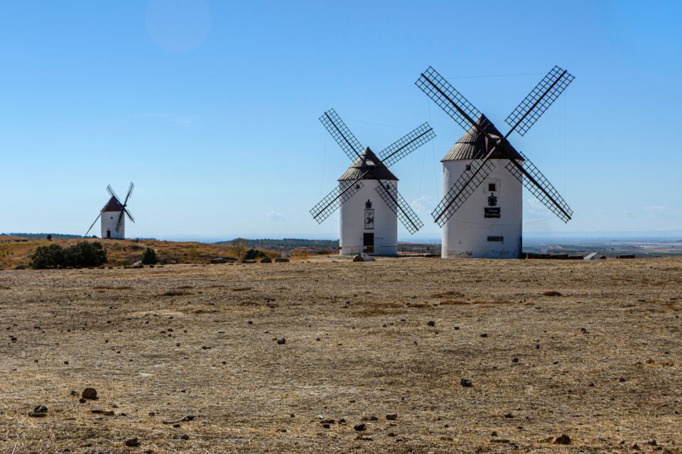 Windmühlen in La Mancha.