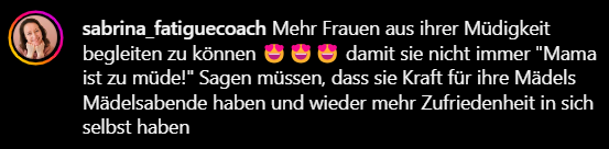 Wunschkonzert Sabrina_fatiguecoach